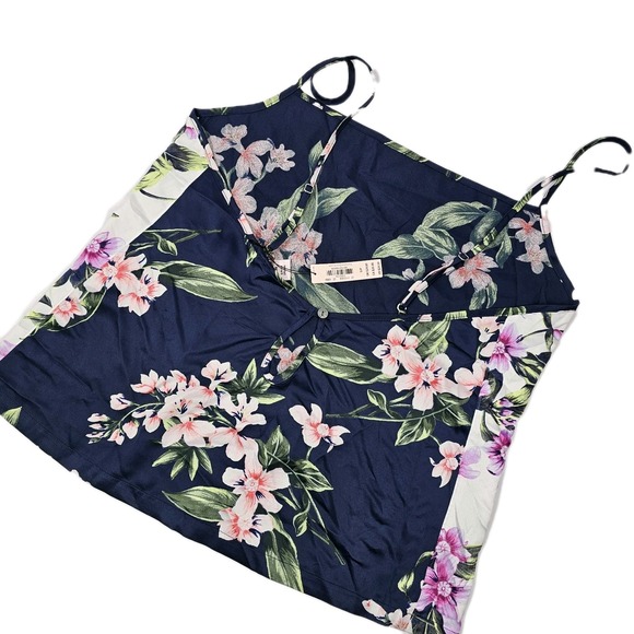 New VICTORIA'S SECRET Women's S Camisole Top Blue Floral Spaghetti Strap Y2K NWT - Picture 1 of 7